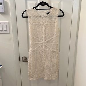 BISOU BISOU white lace mini dress size 6